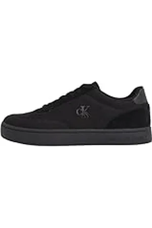 Calvin Klein Sneaker con suela cupsole Hombre Classic Canvas Low Top, Negro (Triple Black), 42