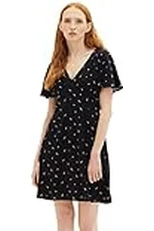 TOM TAILOR 1036825 Vestido, 31950-Small Black Flower Print, M para Mujer