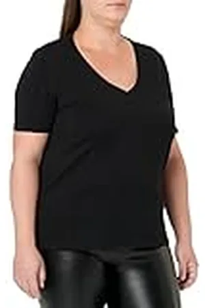 Marc O’ Polo Marc OߴPolo Mujer Camiseta con cuello de pico Regular fit, (Black), XS