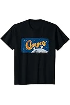 Clangers Niños Logotipo clásico con texto clásico de On The Moon para niños Camiseta