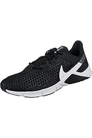 Nike Legend Essential 2, Low Top Hombre, Black/White-Metallic Silver, 48.5 EU