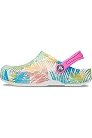 Crocs Baya Clog T, Zuecos Unisex niños, Tropical/White Print, 19/20 EU