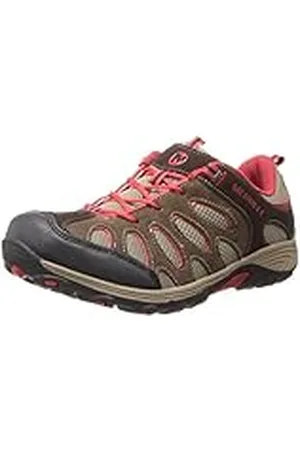Merrell Chameleon Low LC, Botas de Senderismo Niños, Brn/Red, 33