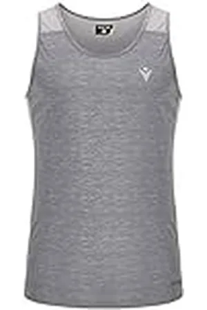 macron Run Start Scd Placid Singlet Print Gry Mel Man Camiseta de Tirantes, Hombres, , X-Large