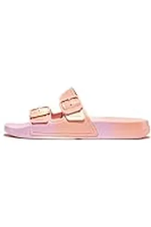 FitFlop Iqushion Two-Bar Buckle Slides, Sandalias deslizantes Mujer, , 36 EU