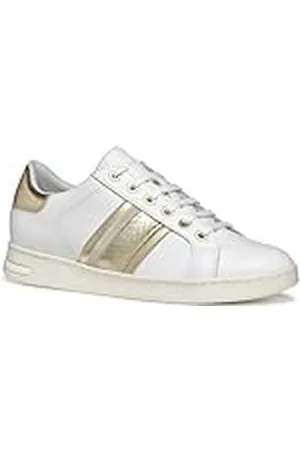 Geox D Jaysen E, Zapatillas Mujer, White/Lt Gold, 39 EU