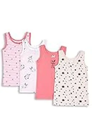 chicco Pack de camisetas sin mangas de algodòn, Ropa interiòr Niñas, , 4 años (pack de 4)