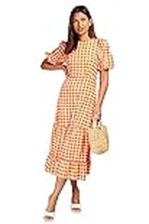 Little Mistress Gingham Midaxi Vestido Informal, 36 para Mujer