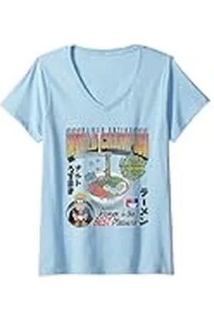 Naruto Mujer Shippuden Ramen Eating World Champion Anime Camiseta Cuello V