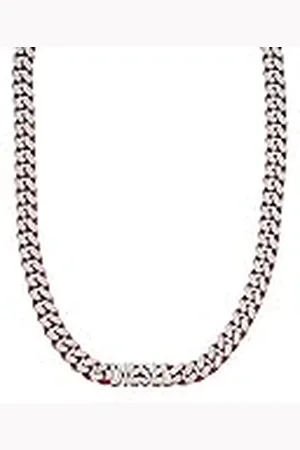 Diesel Collar de cadena para hombre en acero inoxidable bicolor con cierre de langosta