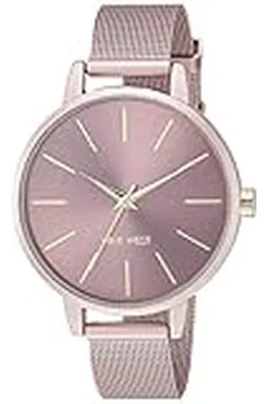 Nine West Reloj de Pulsera de Malla para Mujer, NW/2280PKPK