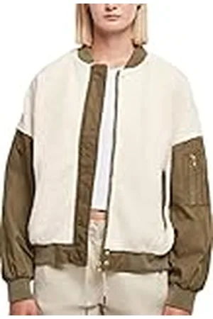 Urban classics Chaqueta Bomber Mixta Sherpa de Gran tamaño para Mujer, , 5XL