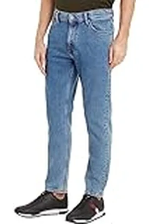 Tommy Hilfiger Men Dad Jeans Regular Tapered Stretch, Blue (Denim Medium), 38W / 34L