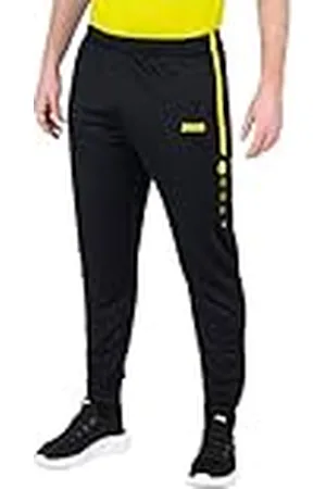 Jako Pantalones de chándal para niño Active, Negro/Amarillo neón, 152, 8495