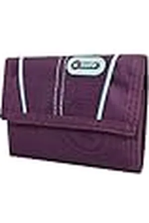 TOTTO Cartera Juvenil, Modelo UBA, con Sistema de Bloqueo RFID, con 10 Organizadores, Billetera y Tarjetero, Tamaño Compacto, Cierre de Solapa con Velcro, Versátil y Resistente, Color Morado y Azul