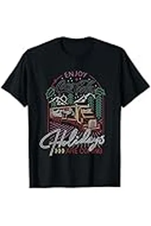Coca-Cola Disfrute de Coca Cola La navidad las vacaciones son llegando neón camión Camiseta