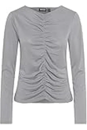 Pieces® Pcanora LS Ruching Top BC Camiseta de Manga Larga, , L para Mujer
