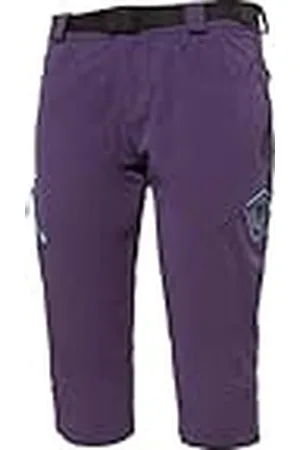 Izas Pantalón de Montaña para Mujer - Pantalón Capri de Trekking y Senderismo - Tecnología Dry Fit Que Expulsa el Sudor a la Superficie - Lliam Morado Oscuro y Azul - S