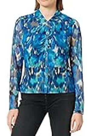 QS by s.Oliver T-Shirt Langarm Camiseta de Manga Larga, Azul, 36 para Mujer