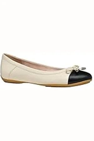 Geox D Charlene C, Bailarinas Planas Mujer, Papyrus/Black, 39 EU
