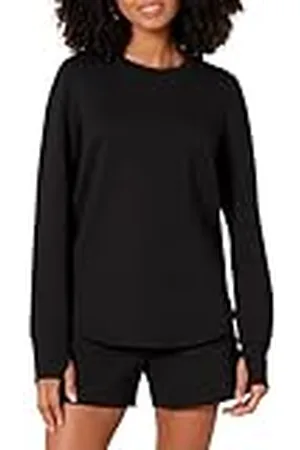 Amazon Sudadera Deportiva de Manga Larga con Cuello Redondo y Corte estándar Mujer, , XS