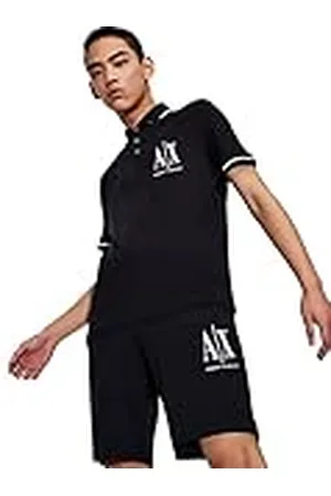 Armani Exchange New Classic Icon Project Basic Must Have Polo Camiseta, (Navy), L para Hombre