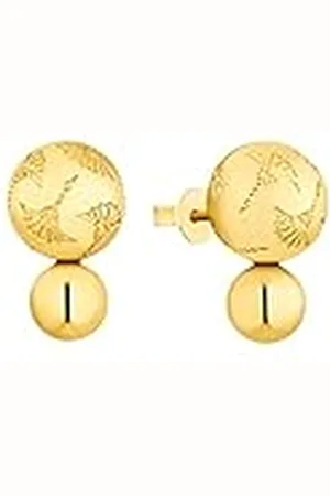 JOOP! Pendientes de acero inoxidable para mujer, 1.6 cm, dorado, Se entrega en estuche de regalo