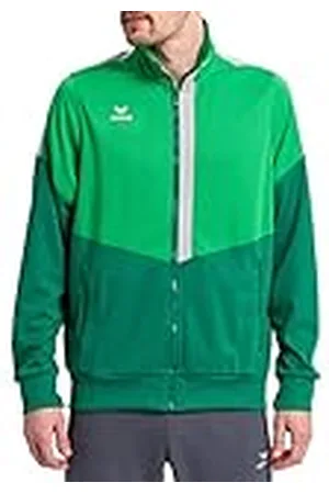 Erima Squad-Chaqueta Worker, Gris Oscuro/Smaragd/Gris, Medium para Hombre
