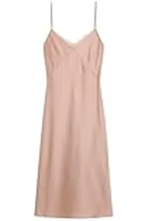 Women secret Corto Sense 1 and 2 Camisón Midi satén y Encaje Nude, , XL Women