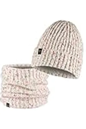 Buff ® Dúo Pack Knitted & Fleece Band Gorro Kim Blanco y Knitted & Fleece Braga de cuello Kim Blanco Talla única Adulto