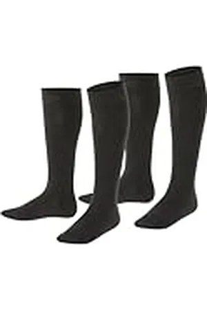 ESPRIT Foot Logo Multipack K Kh algodón lisos 2 pares, Calcetines largos Unisex niños, , 27-30