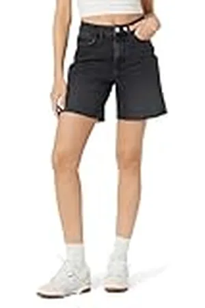THE DROP Mari Long Relaxed Denim Short Pantalones Cortos de Jean, , 59