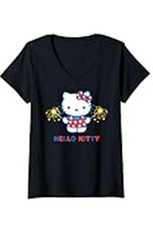 Hello Kitty Mujer Luminarias Camiseta Cuello V
