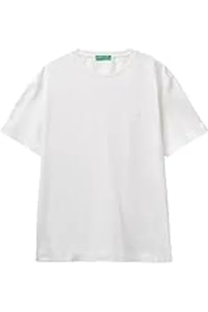 Benetton T-Shirt 3m4wu1088 Camiseta, Color Blanco, XS para Hombre