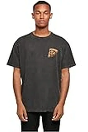 Merchcode Mp0007864-pizza Comic Acid Washed Oversized tee Camiseta, , L Hombres