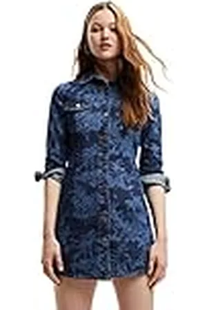 Desigual Vest_Tina, 5008 Denim Dark Blue Vestido Informal, , M Mujeres