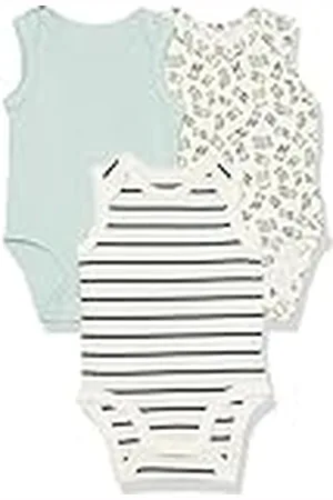 Amazon Body sin mangas de punto elástico de algodón (anteriormente Amazon Aware) Unisex Bebés, Pack de 3, , Prematuro