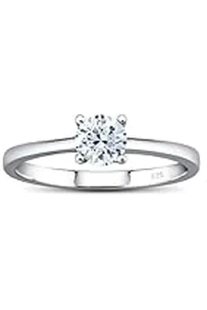 Silvego – JJJR2339sw -Anillo de Compromiso de Plata 925 con Swarovski Circonita