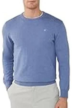 Hackett Algodón Seda Crew Prendas de Punto, , XXL para Hombre