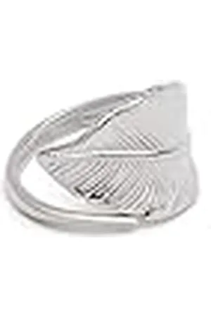 SINGULARU Anillo Hoja. Acero con grosor de hilo de 2 mm. Ajustable con Motivo Hoja. Talla Única Joyas para Mujer