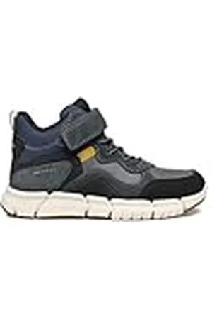 Geox J FLEXYPER Boy B ABX, Botín, DK Grey/Navy, 32 EU