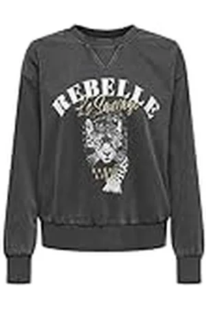 ONLY Sudadera para Mujer Estilos Modernos Escote Redondo Hombros caídos Ajuste Regular, Color: , Talla:L