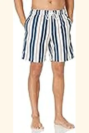 Amazon Bañador con 23 cm de Pernera, Corte Holgado y Secado Rápido - colores interrumpidos Hombre, , S