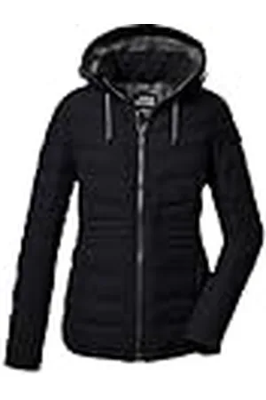 Killtec Mujer Chaqueta acolchada con capucha con cremallera/chaqueta funcional repelente al agua KOW 10 WMN QLTD JCKT, schwarz, 36, 41807-000