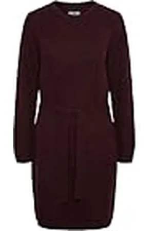 Pieces® Pcjuliana LS O-Neck Knit Dress Noos BC Vestido, Puerto Tawny, M para Mujer