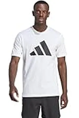 adidas Hombre Train Essentials Feelready Logo Training tee, White/Black, XL