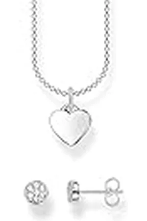 Thomas Sabo Sabo SET0614-051-14-L45v - Juego de pendientes para mujer, 45 cm, esterlina, Circonita cúbica