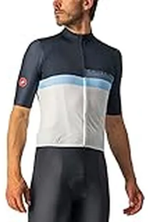 Castelli Con Bloqueo de Punto Camiseta, Hombre, Savile Blue/China Blue-Azul-Ivory, XX-Large