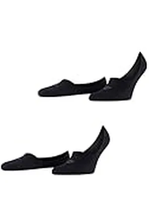 Burlington Everyday 2-Pack M IN algodón invisibles unicolor 2 pares, Calcetines pinkies Hombre, Negro (Black 3000), 45/46 EU