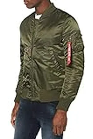 Alpha Industries MA-1 VF 59 Long Chaqueta, Verde (Dark Green-257), L para Hombre